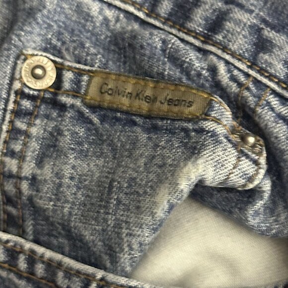 VTG Calvin Klein Denim Jean Pant Women 12 Blue Bootcut Western MX Made Mid Rise - Picture 6 of 16